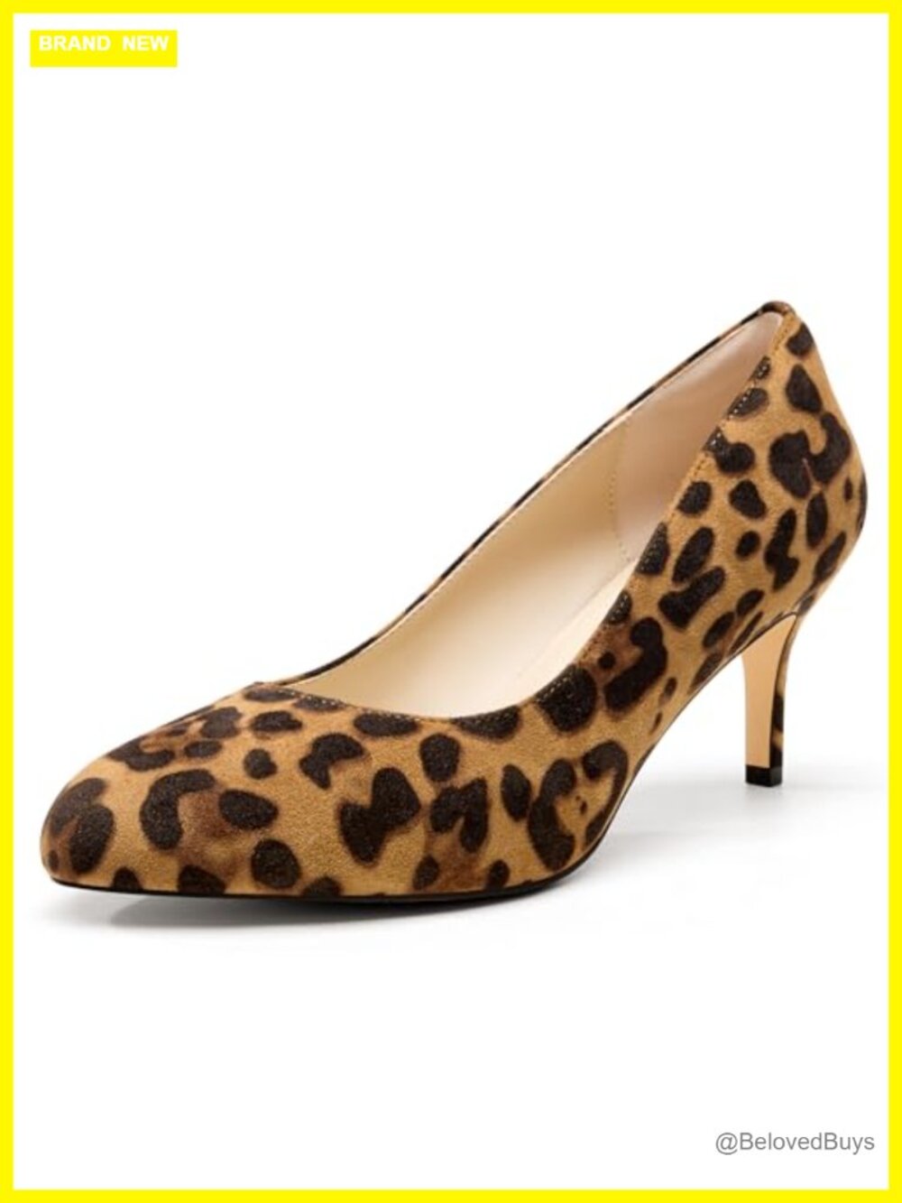 Women Round Toe Pumps Kitten Heel Slip-On Dress Office Shoes 2.5 Inch